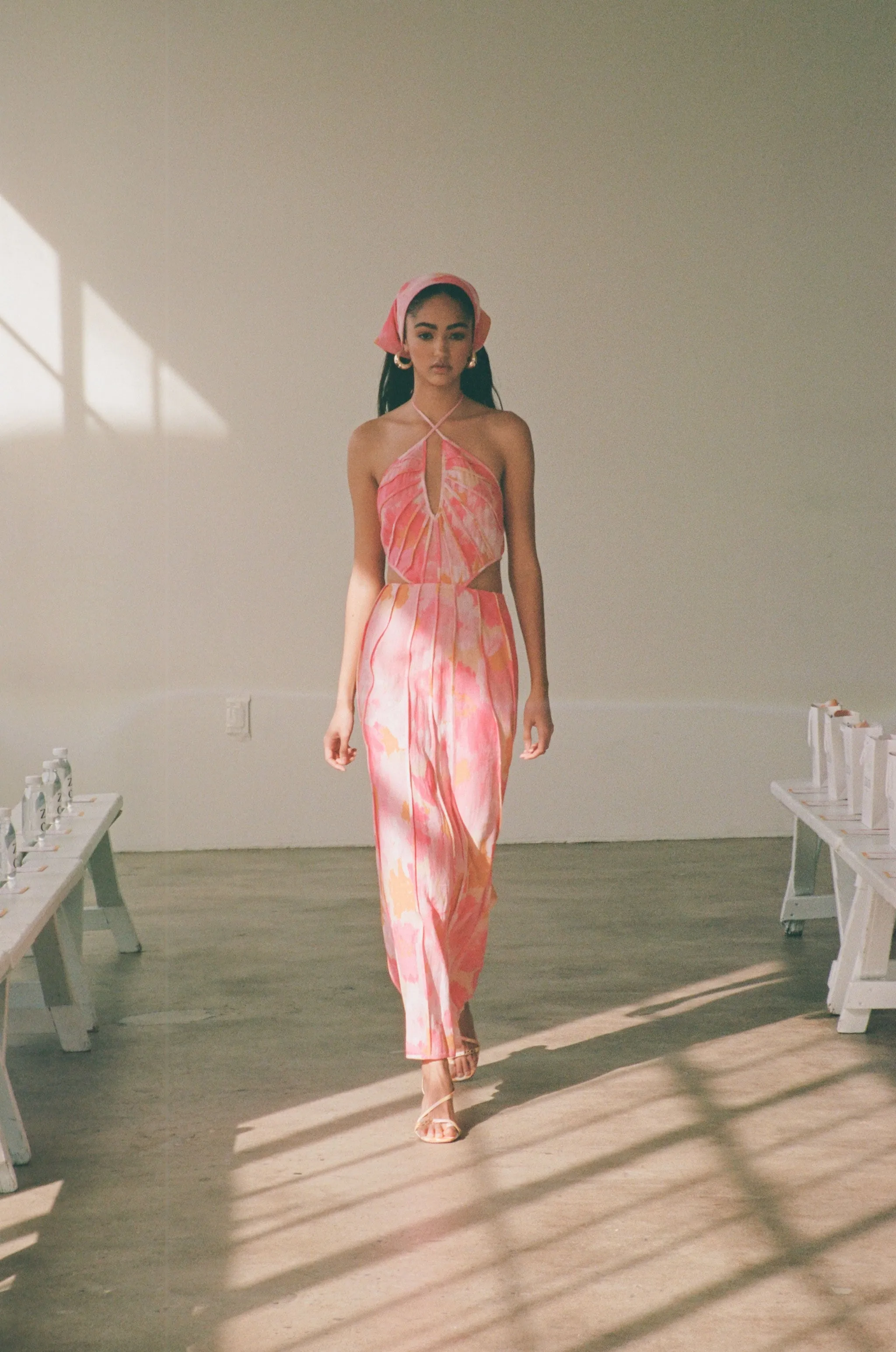 SAMPLE-Tallulah Midi Dress - Pink Gerbera sold by Sabo Skirt product image thumbnail 5