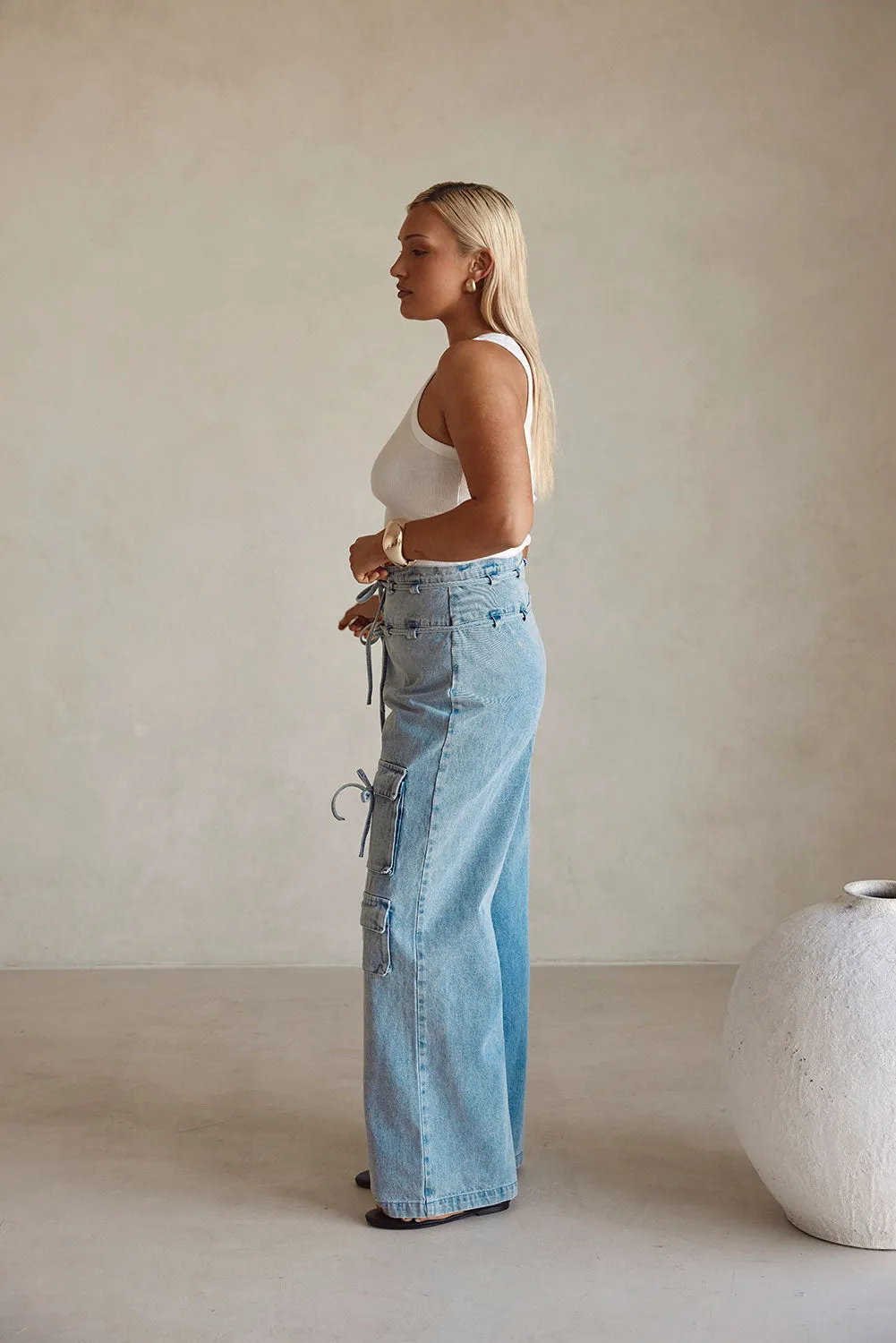 Jaicee Pants - Denim sold by Sabo Skirt product image thumbnail 5
