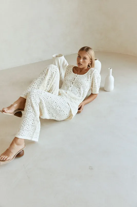 Umiko Pants - Cream sold by Sabo Skirt