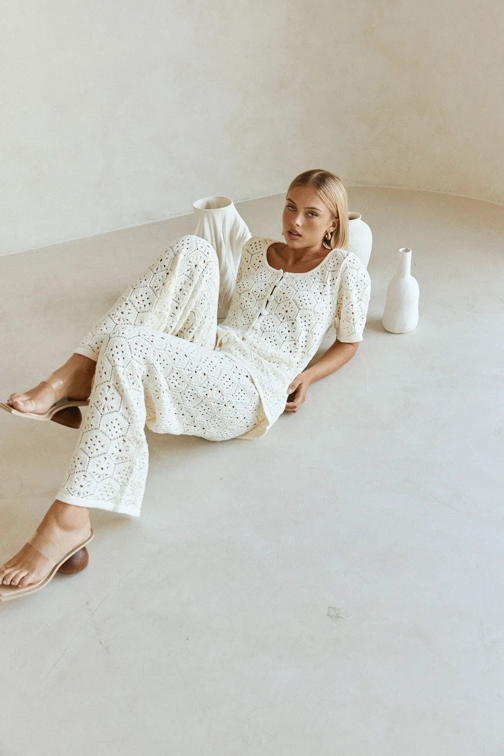 Umiko Pants - Cream sold by Sabo Skirt