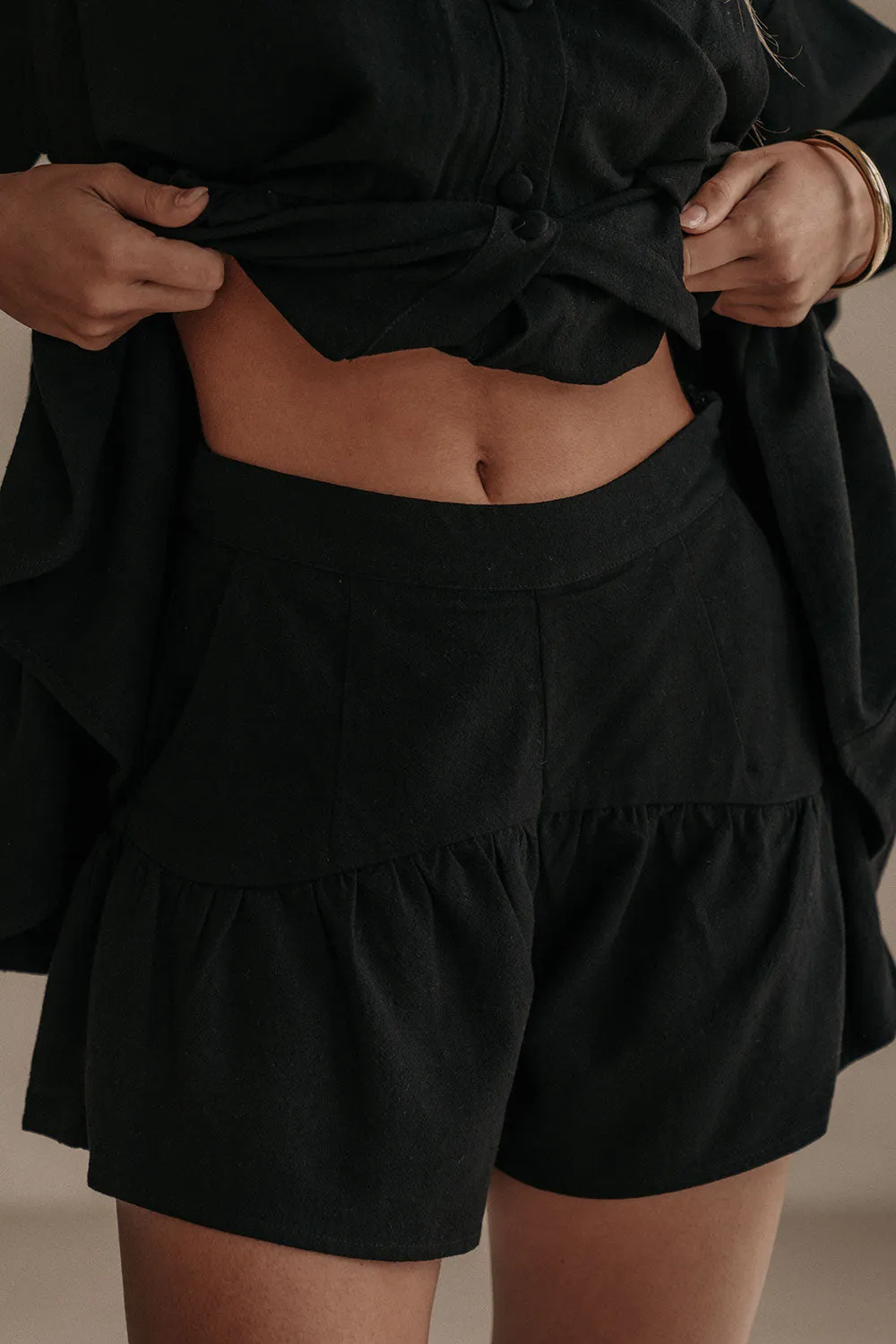 SAMPLE-Luna Shorts - Black sold by Sabo Skirt