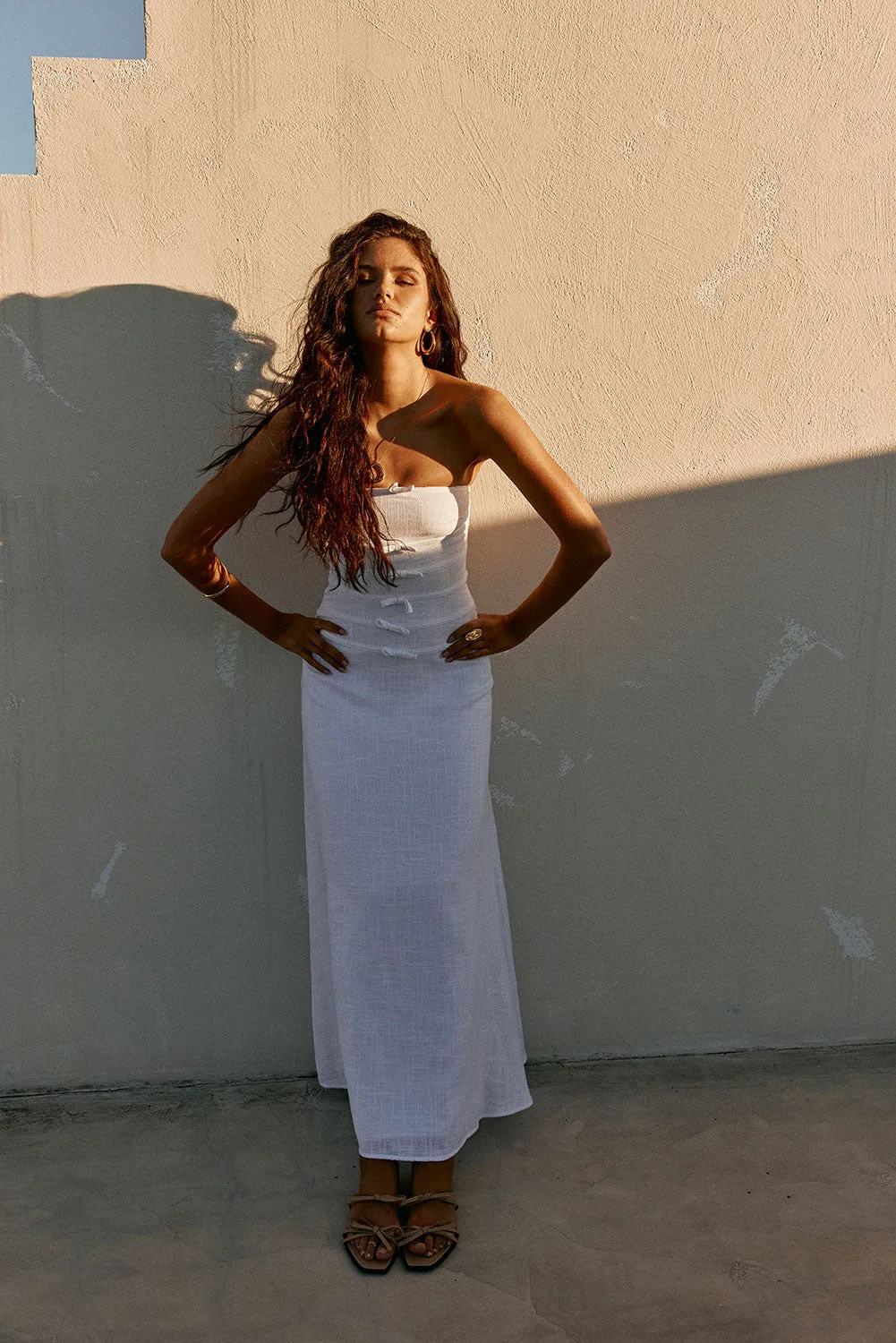 SAMPLE-Palais Maxi Dress - White sold by Sabo Skirt