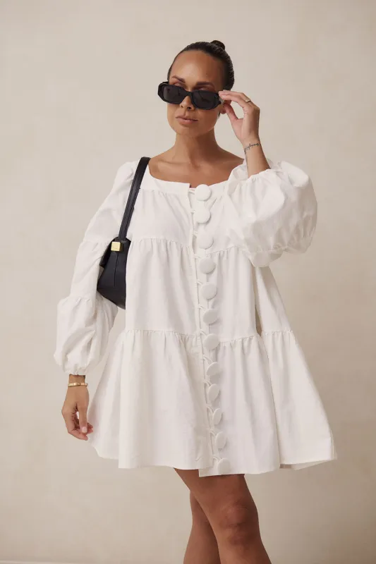 SAMPLE-Palmer Dress - White sold by Sabo Skirt