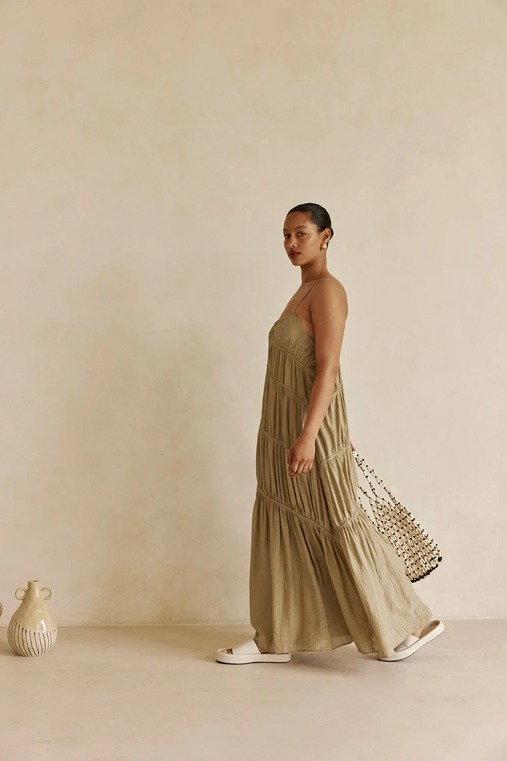 Daysia Dress - Taupe sold by Sabo Skirt product image thumbnail 4