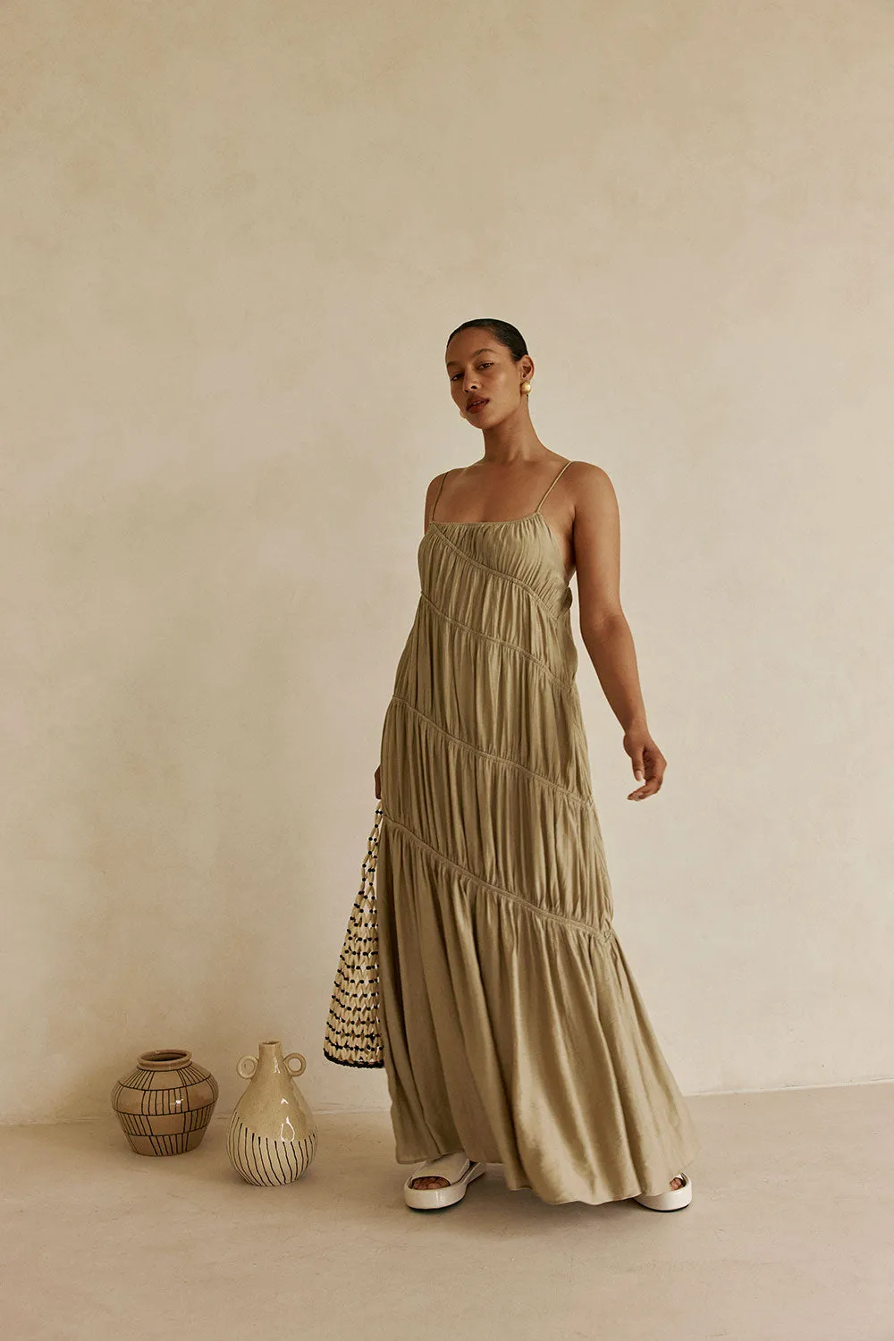 Daysia Dress - Taupe sold by Sabo Skirt product image thumbnail 2