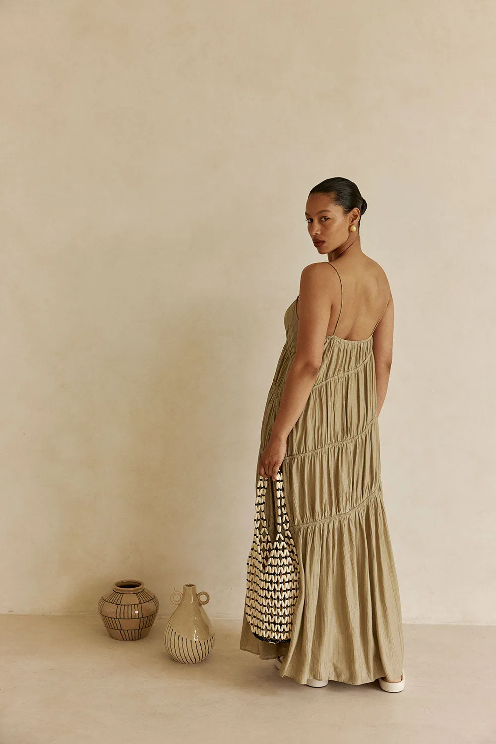 Daysia Dress - Taupe sold by Sabo Skirt product image thumbnail 5