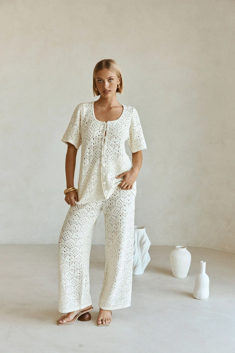 SAMPLE-Umiko Pants - Cream sold by Sabo Skirt product image thumbnail 3