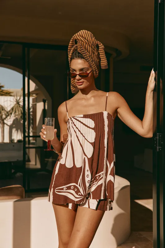 River Playsuit - Painted Tiles sold by Sabo Skirt