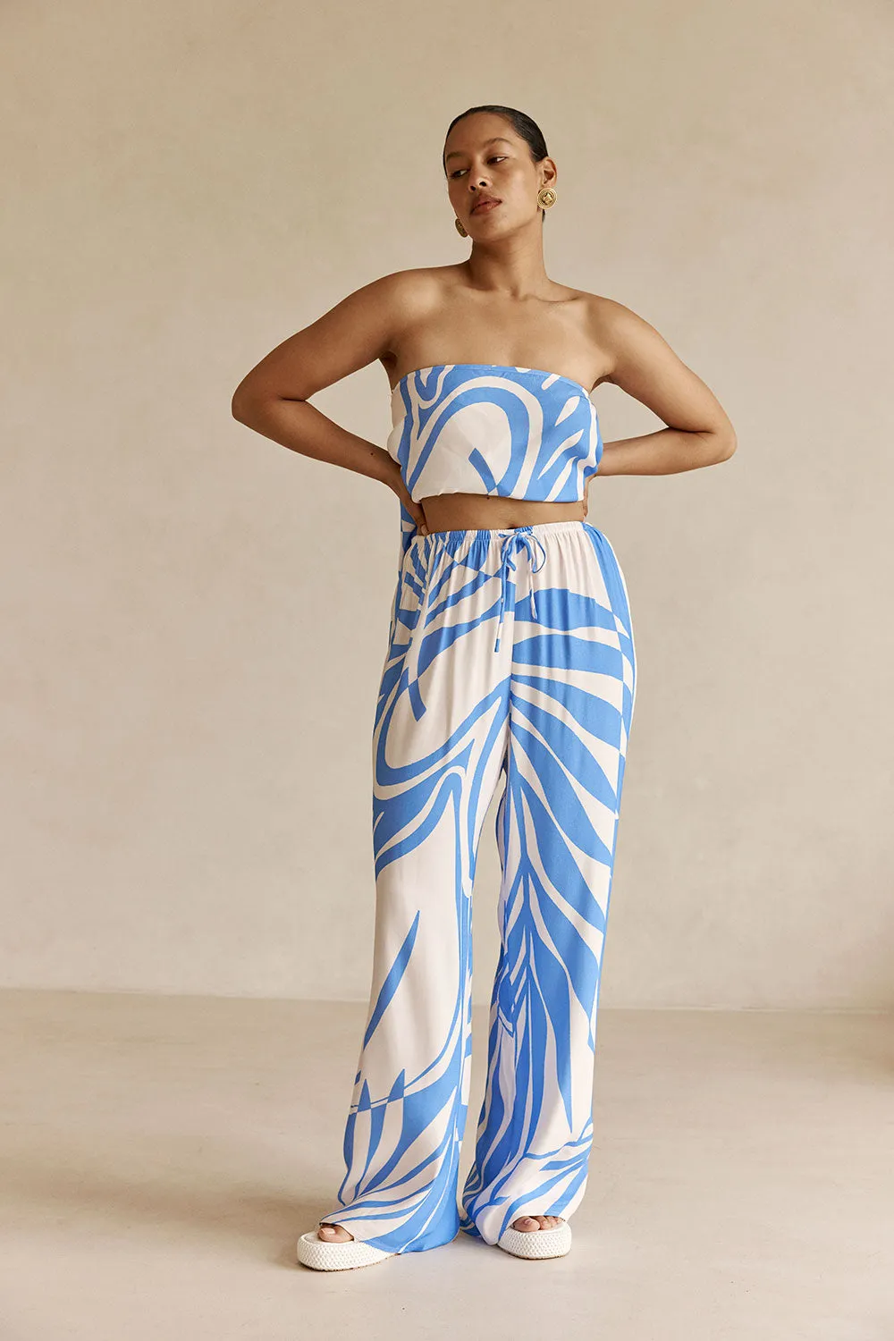 Alma Pants - Palm Blue sold by Sabo Skirt product image thumbnail 2