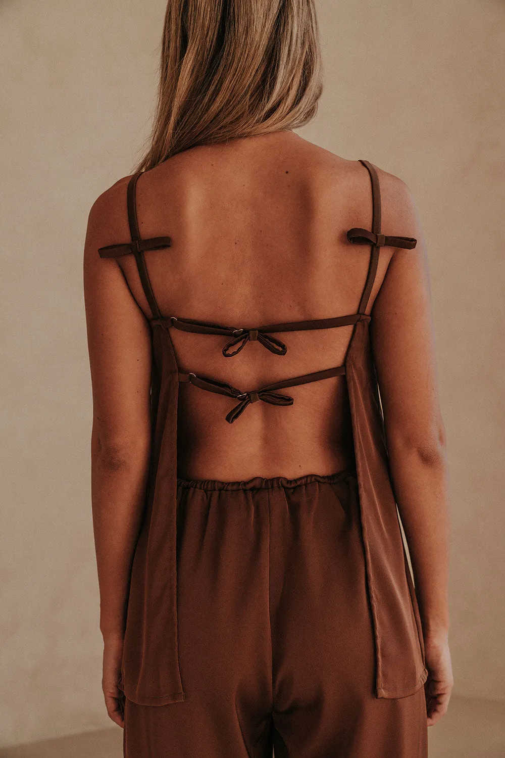 SAMPLE-Kinsley Jumpsuit - Chocolate sold by Sabo Skirt product image thumbnail 4