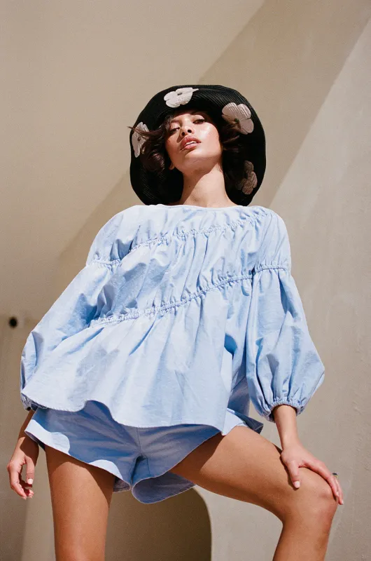 SAMPLE-Akel Top - Blue sold by Sabo Skirt