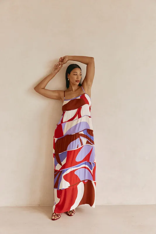 Aitana Dress - Valley Red made by Sabo Skirt