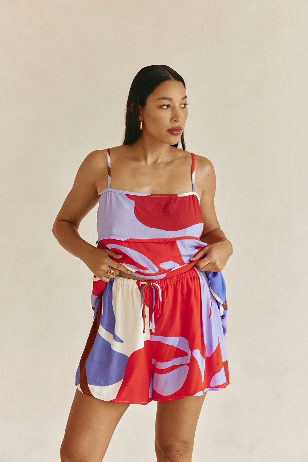 Vian Shorts - Valley Red sold by Sabo Skirt product image thumbnail 4