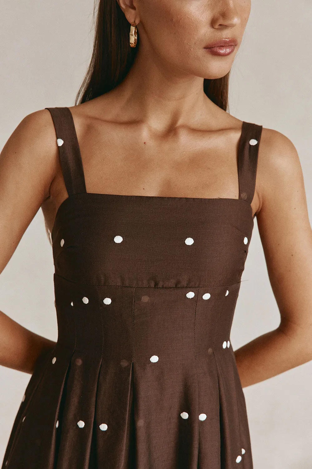 Flores Dress - Chocolate Speck sold by Sabo Skirt product image thumbnail 3