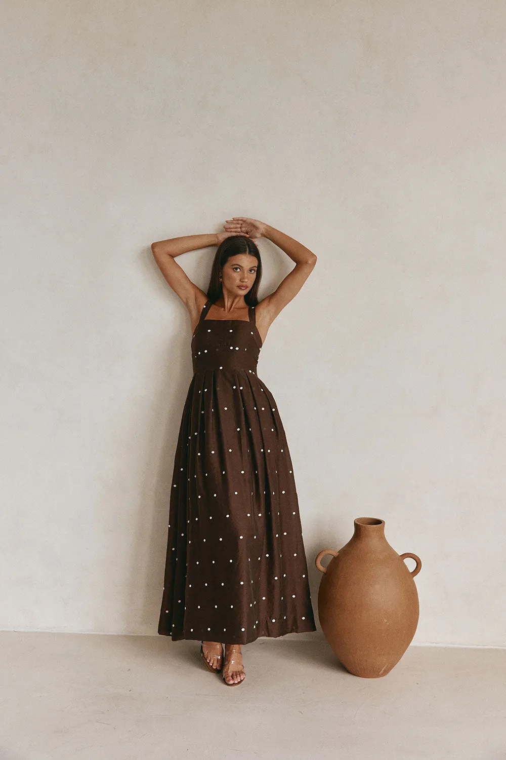 Flores Dress - Chocolate Speck sold by Sabo Skirt product image thumbnail 2
