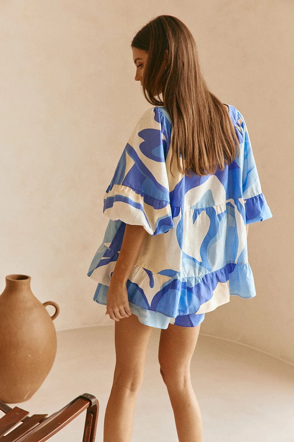 Elara Top - Valley Blue sold by Sabo Skirt product image thumbnail 4