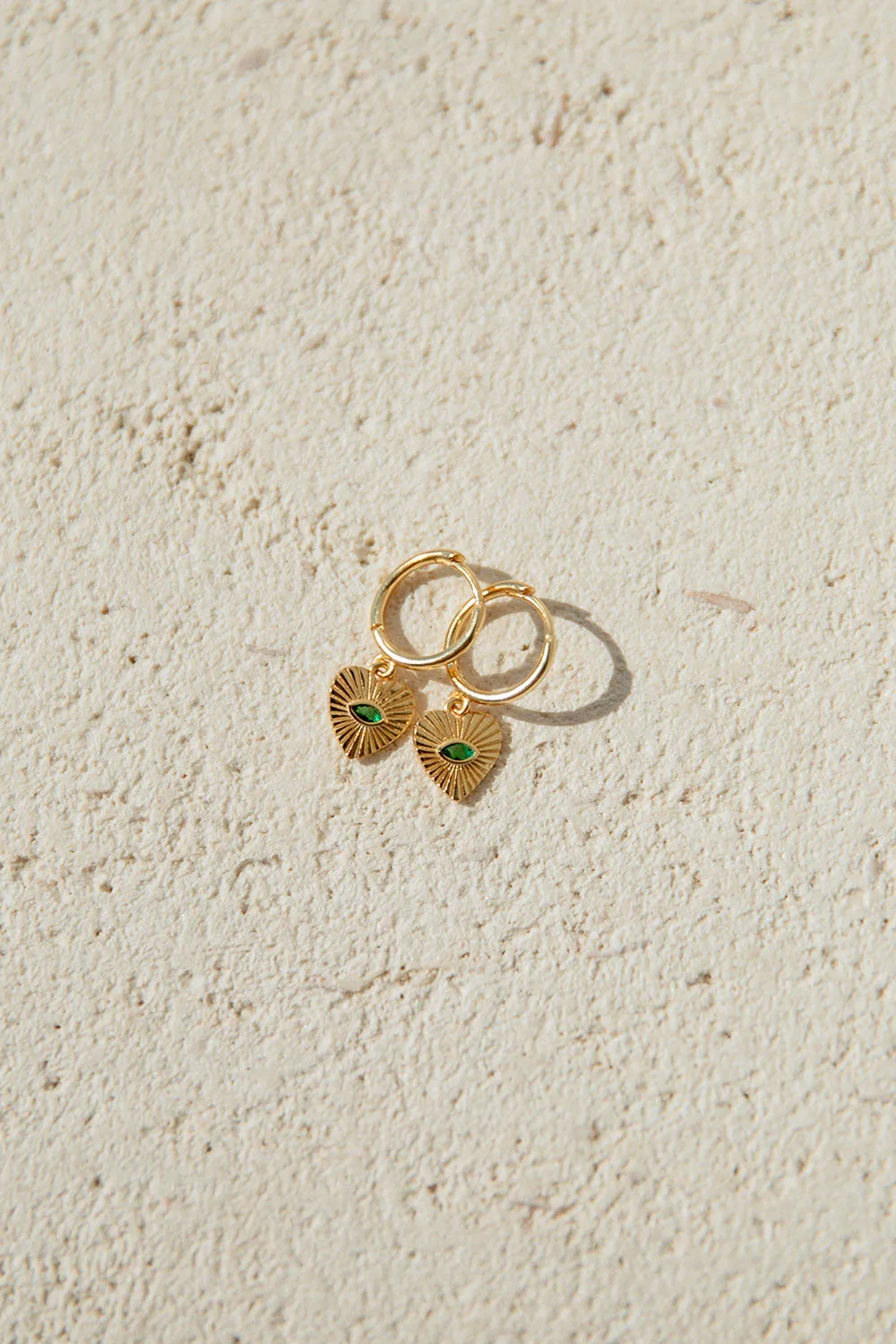 Emerald Heart Earrings sold by Sabo Skirt
