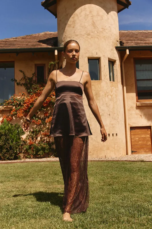 Dove Dress - Chocolate sold by Sabo Skirt