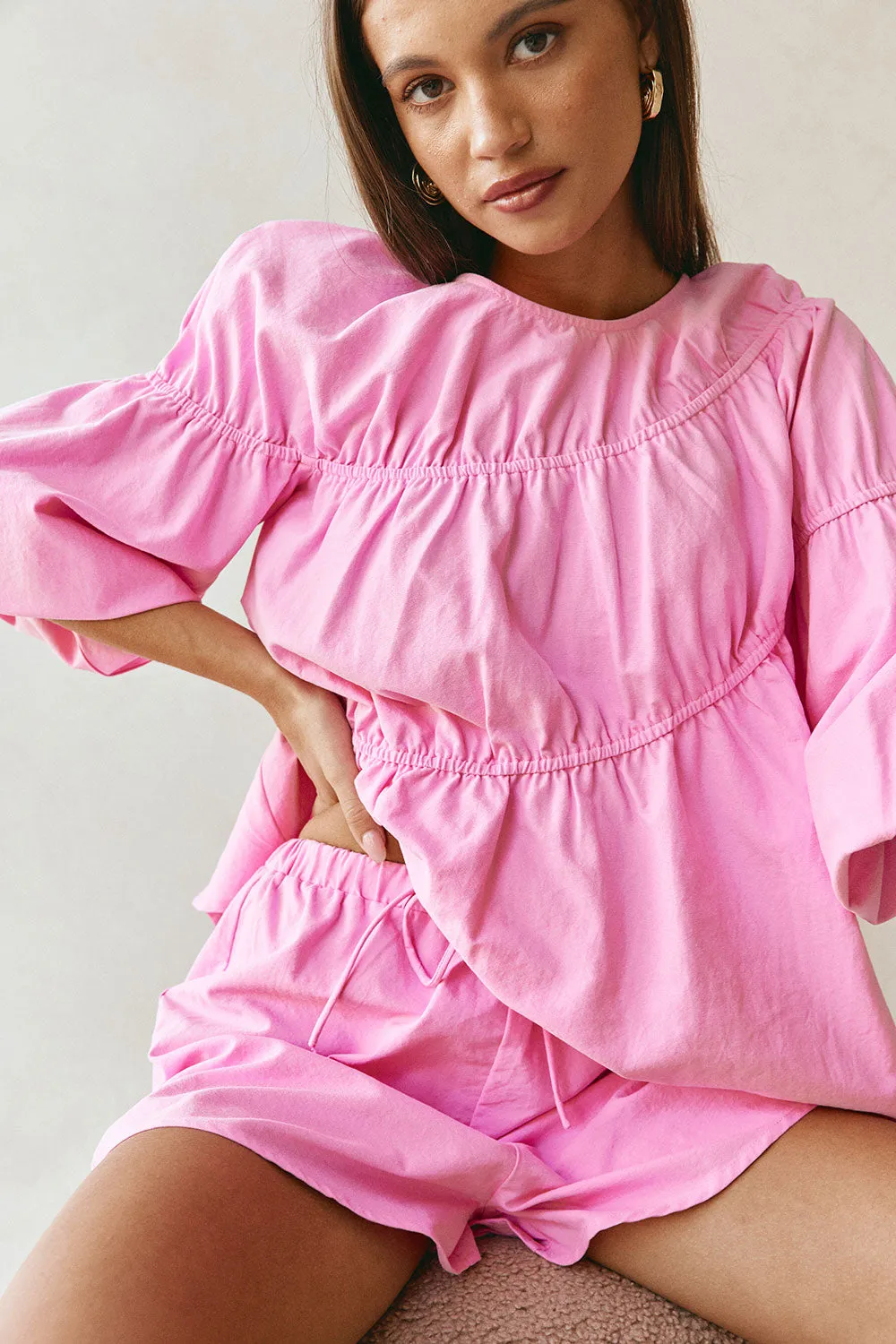 SAMPLE-Akel Shorts - Pink sold by Sabo Skirt product image thumbnail 2