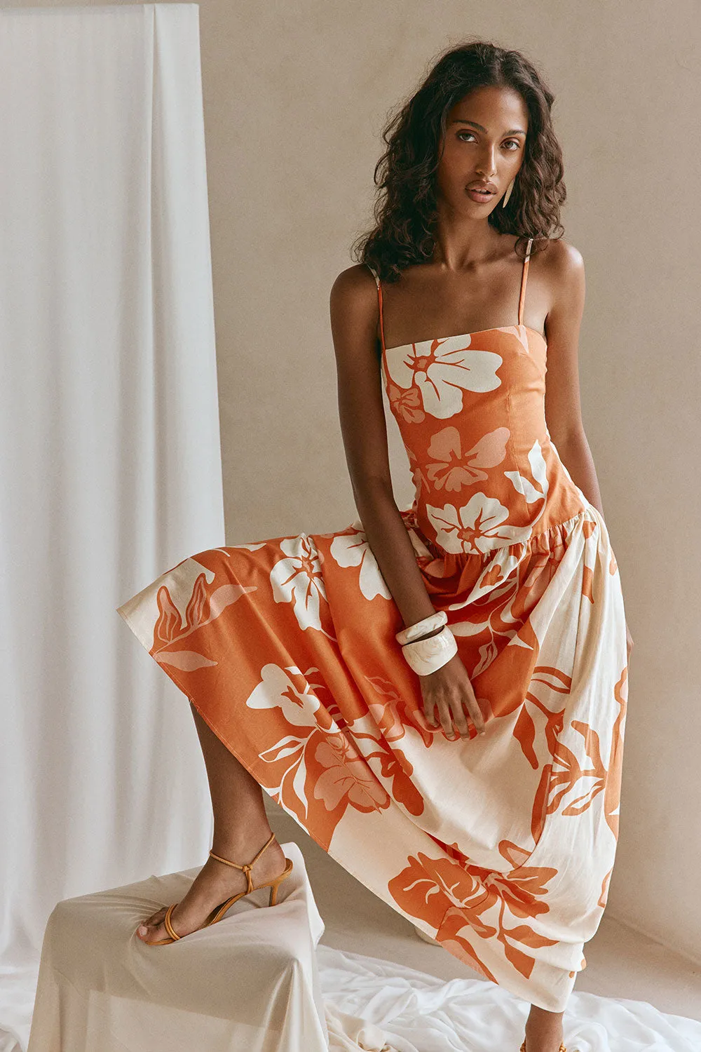 Samia Dress - Sunset Botanica sold by Sabo Skirt