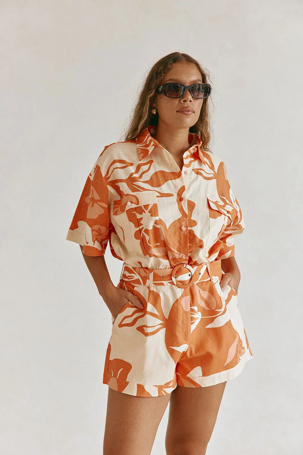 Nikita Playsuit - Sunset Botanica sold by Sabo Skirt product image thumbnail 2