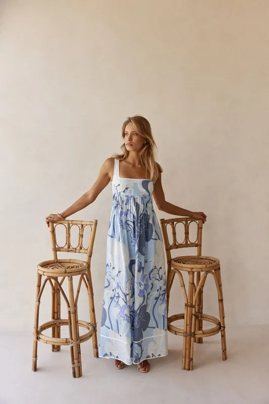 SAMPLE-Alista Dress - Bouquet Blu made by Sabo Skirt