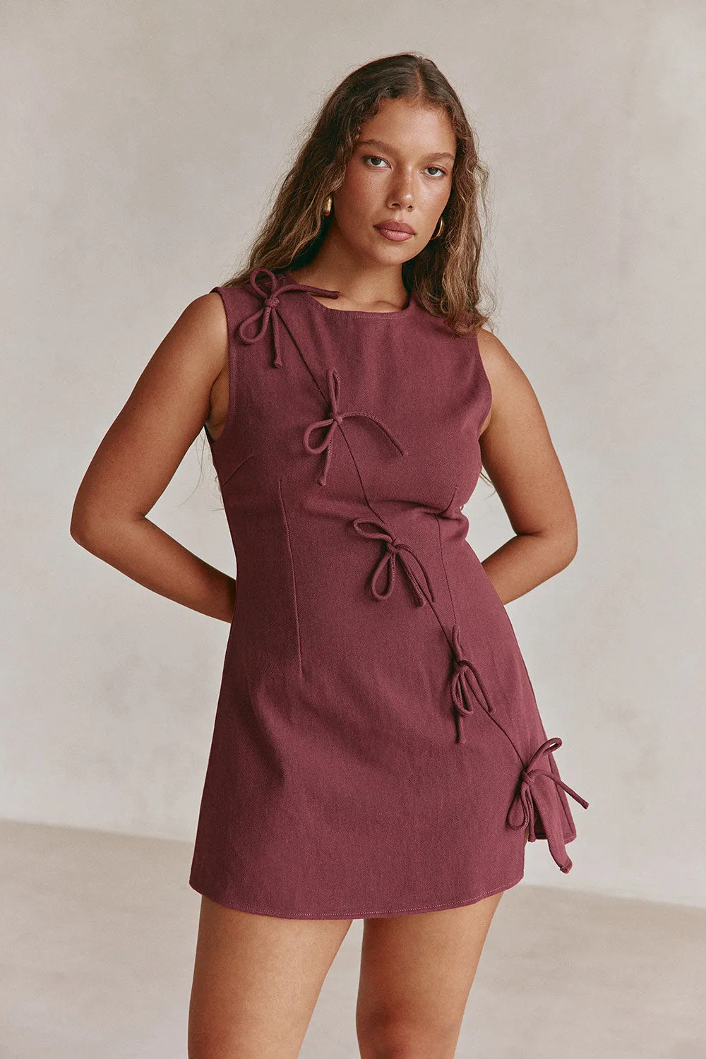 Kapri Dress - Merlot sold by Sabo Skirt product image thumbnail 4