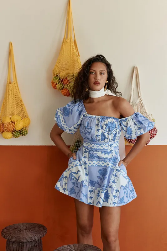 Teresia Dress - Palais Blue made by Sabo Skirt