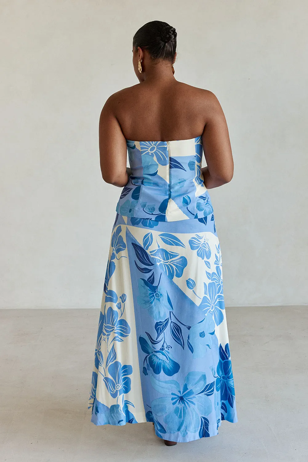 Mirae Dress - Azure Bloom sold by Sabo Skirt product image thumbnail 5