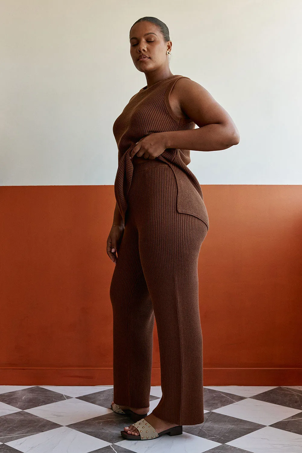 Maxine Pants - Chocolate sold by Sabo Skirt product image thumbnail 4