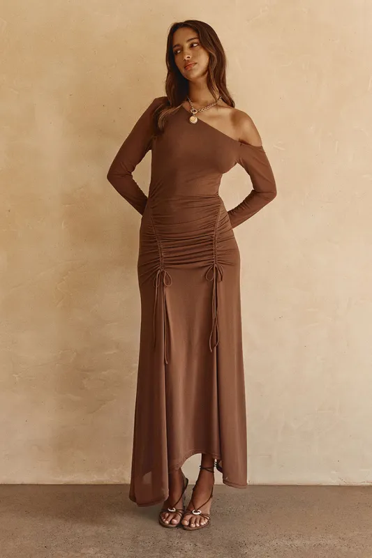 SAMPLE-Callista Dress - Chocolate made by Sabo Skirt