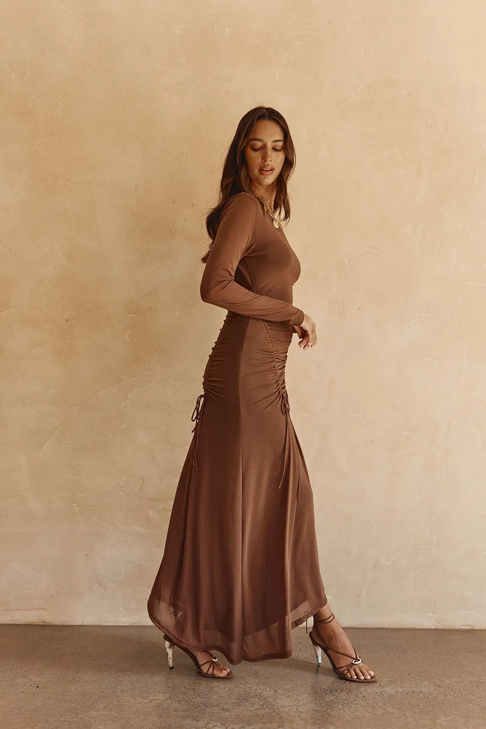 SAMPLE-Callista Dress - Chocolate sold by Sabo Skirt product image thumbnail 5