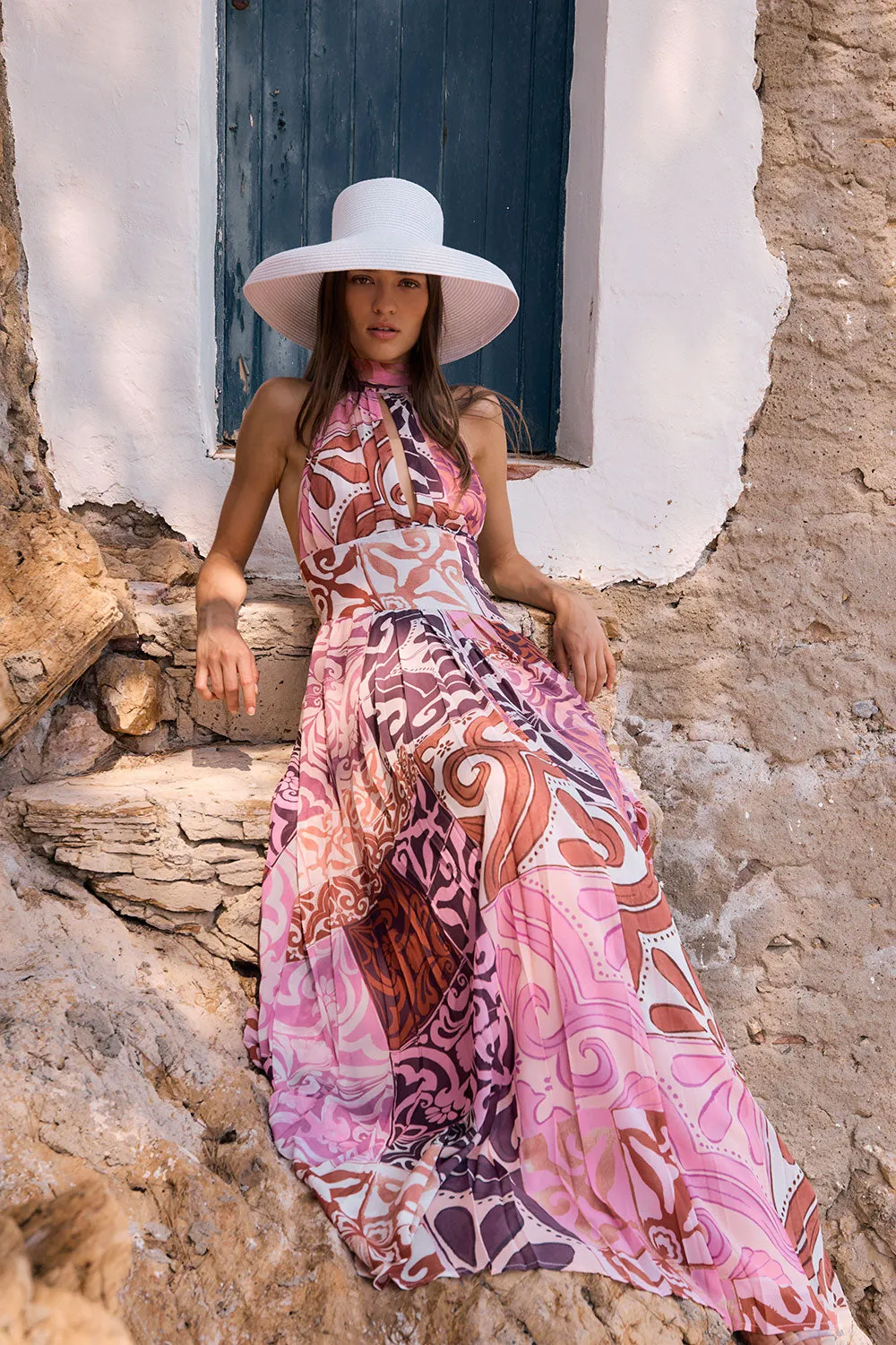 Margot Pleated Dress - Mosaica sold by Sabo Skirt product image thumbnail 3