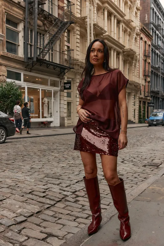 Milan Sequin Skirt made by Sabo Skirt