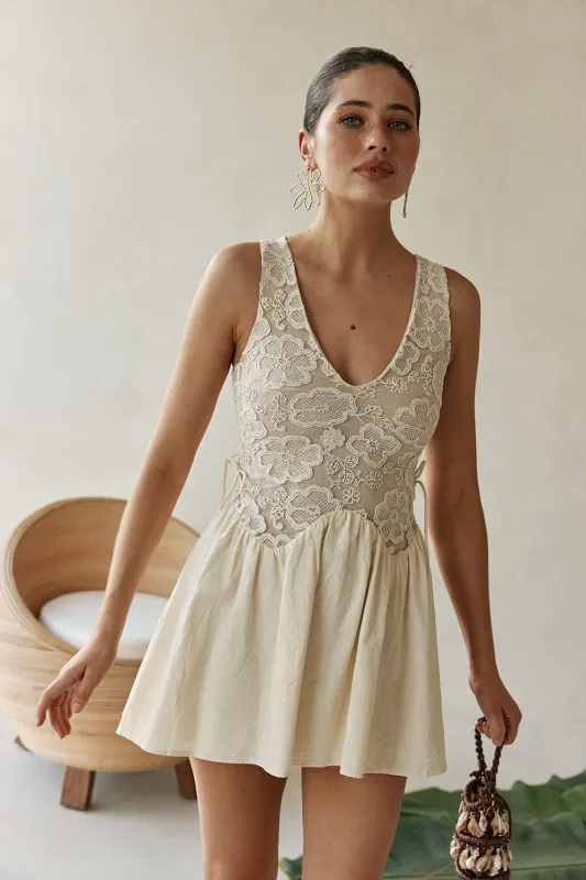 Tyla Dress - Cream made by Sabo Skirt