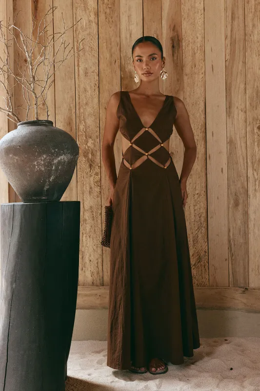 Chessa Dress - Chocolate made by Sabo Skirt