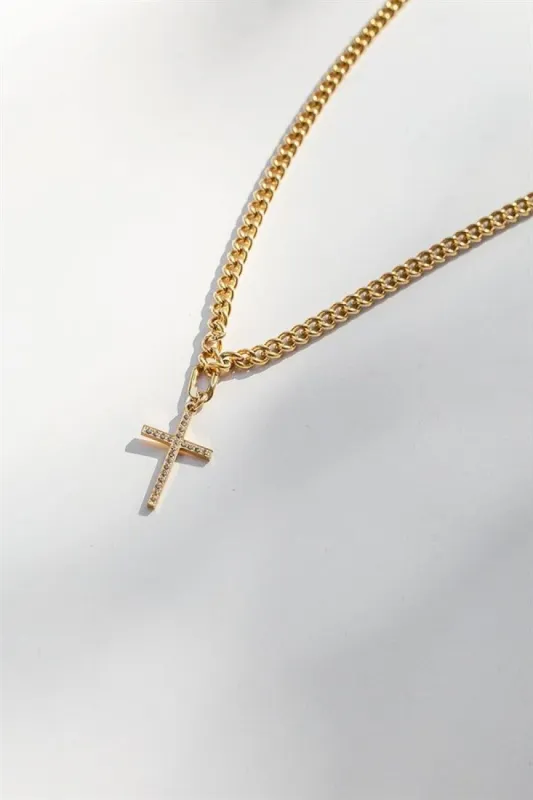 925 DRIPPS BOX CROSS NECKLACE | Parallel