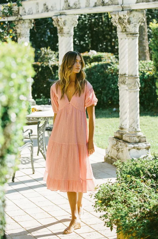 Vittoria Midi Dress - Coral sold by Sabo Skirt