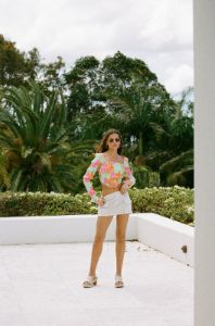 Juliet Shirred Top sold by Sabo Skirt