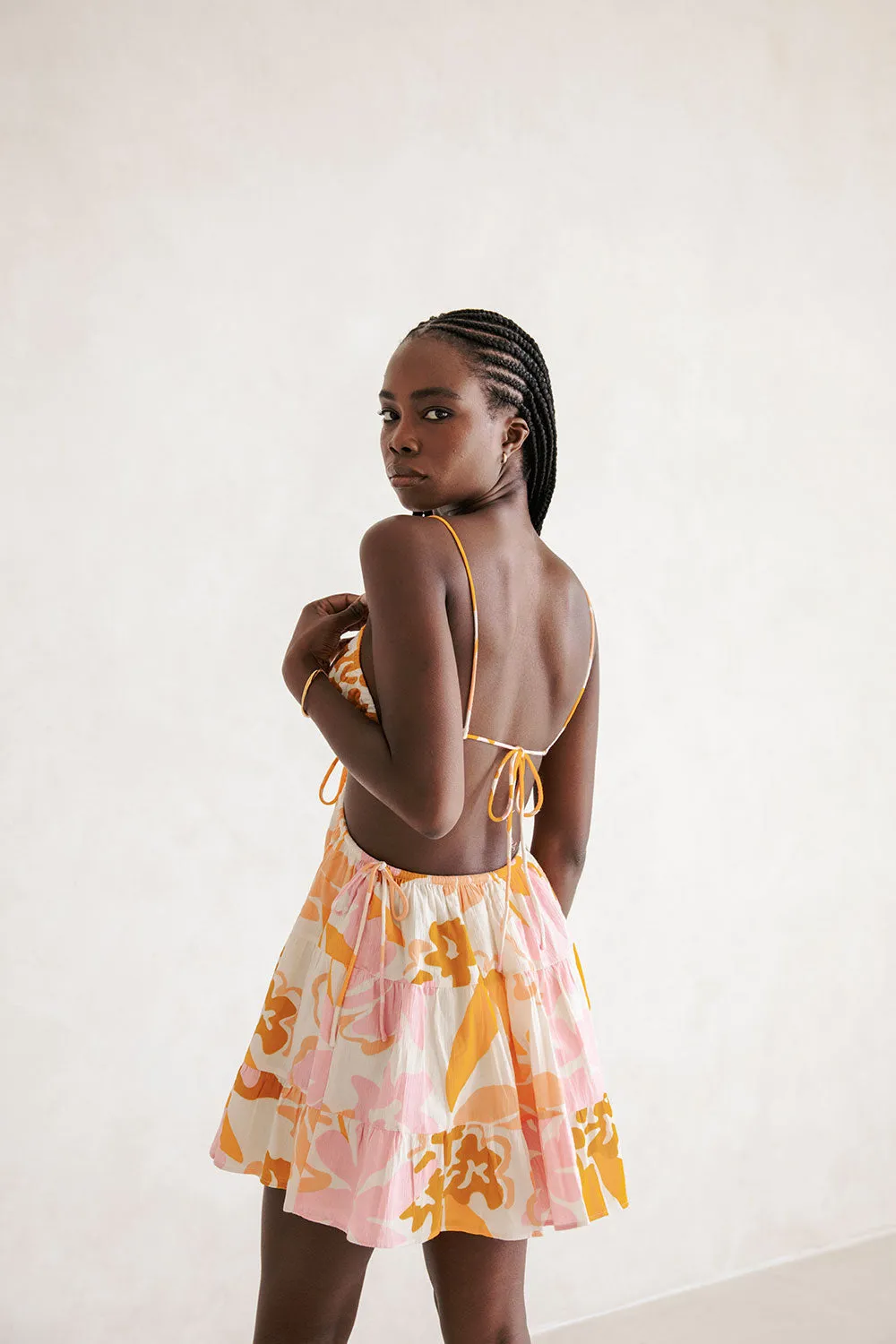 Toulouse Mini Dress - Hibiscus sold by Sabo Skirt product image thumbnail 4