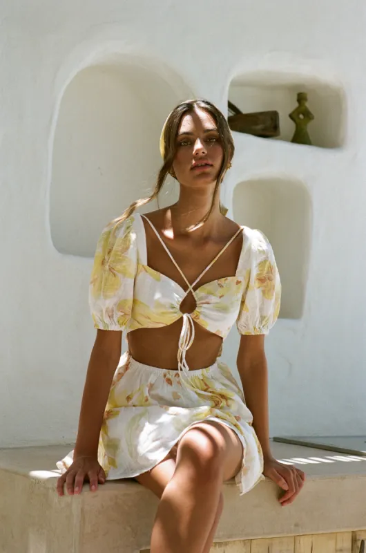 SAMPLE-Aquaria Dress - Lemon Bouquet sold by Sabo Skirt