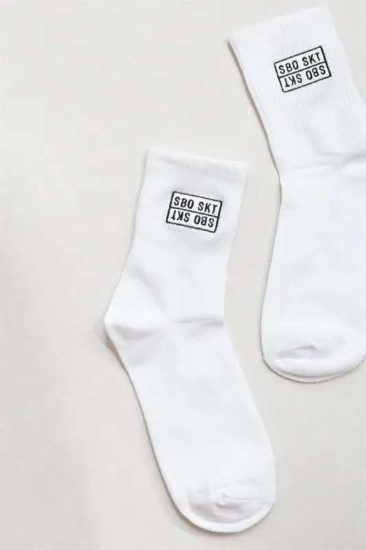 SBO Crew Socks - White sold by Sabo Skirt