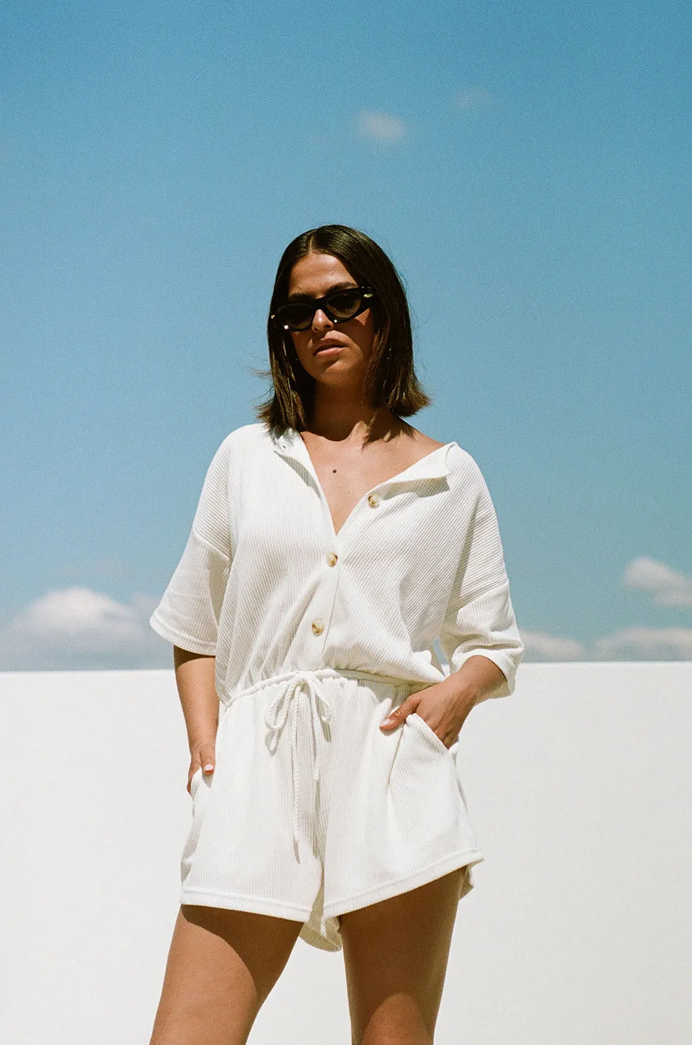 Juniper Playsuit - White sold by Sabo Skirt product image thumbnail 2