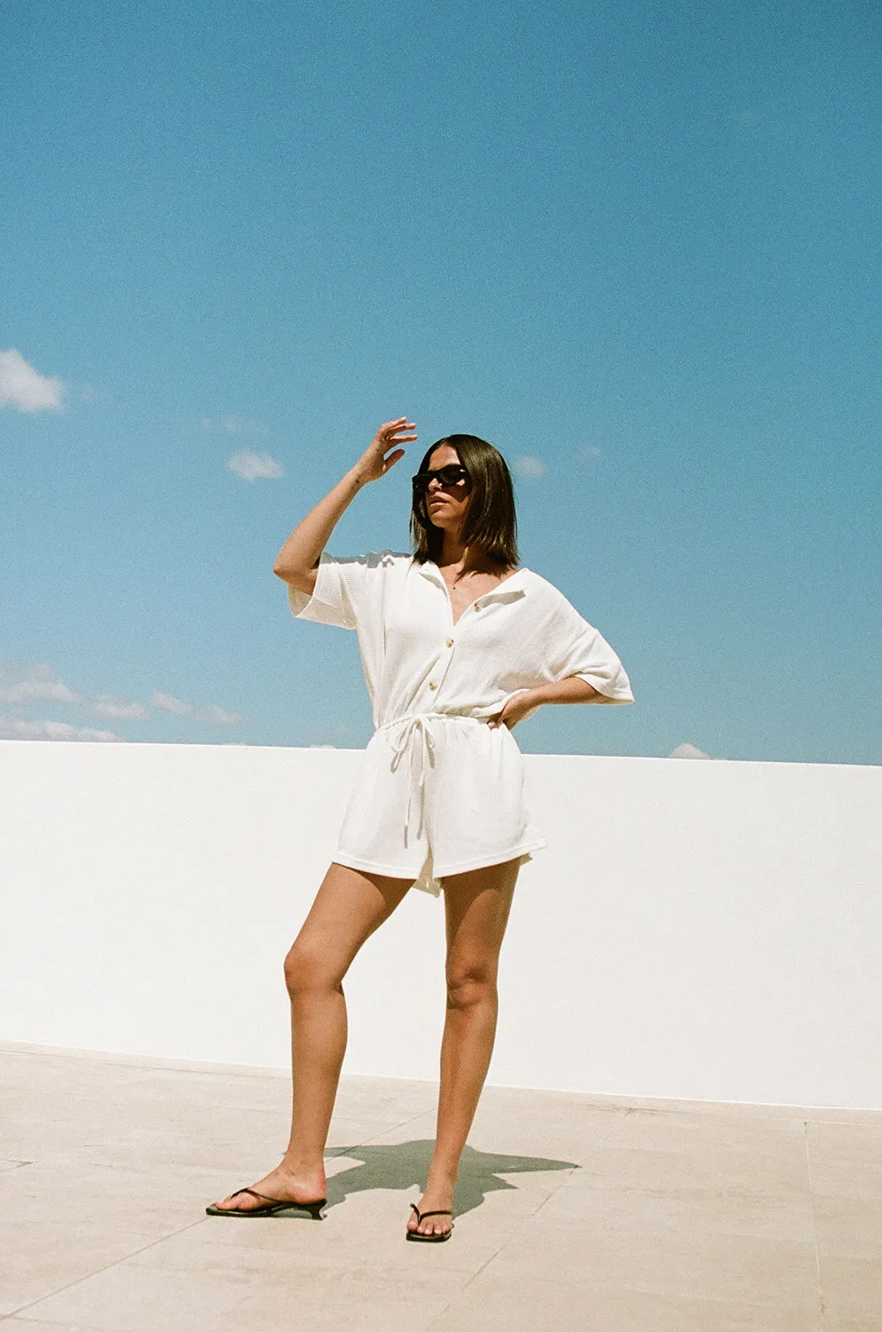 Juniper Playsuit - White sold by Sabo Skirt product image thumbnail 4