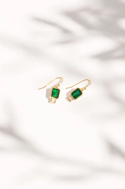 18K Emerald Earrings sold by Sabo Skirt