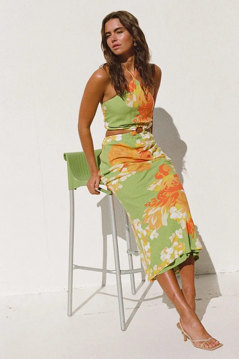 SAMPLE-Gala Cutout Dress - Floral Sunset sold by Sabo Skirt