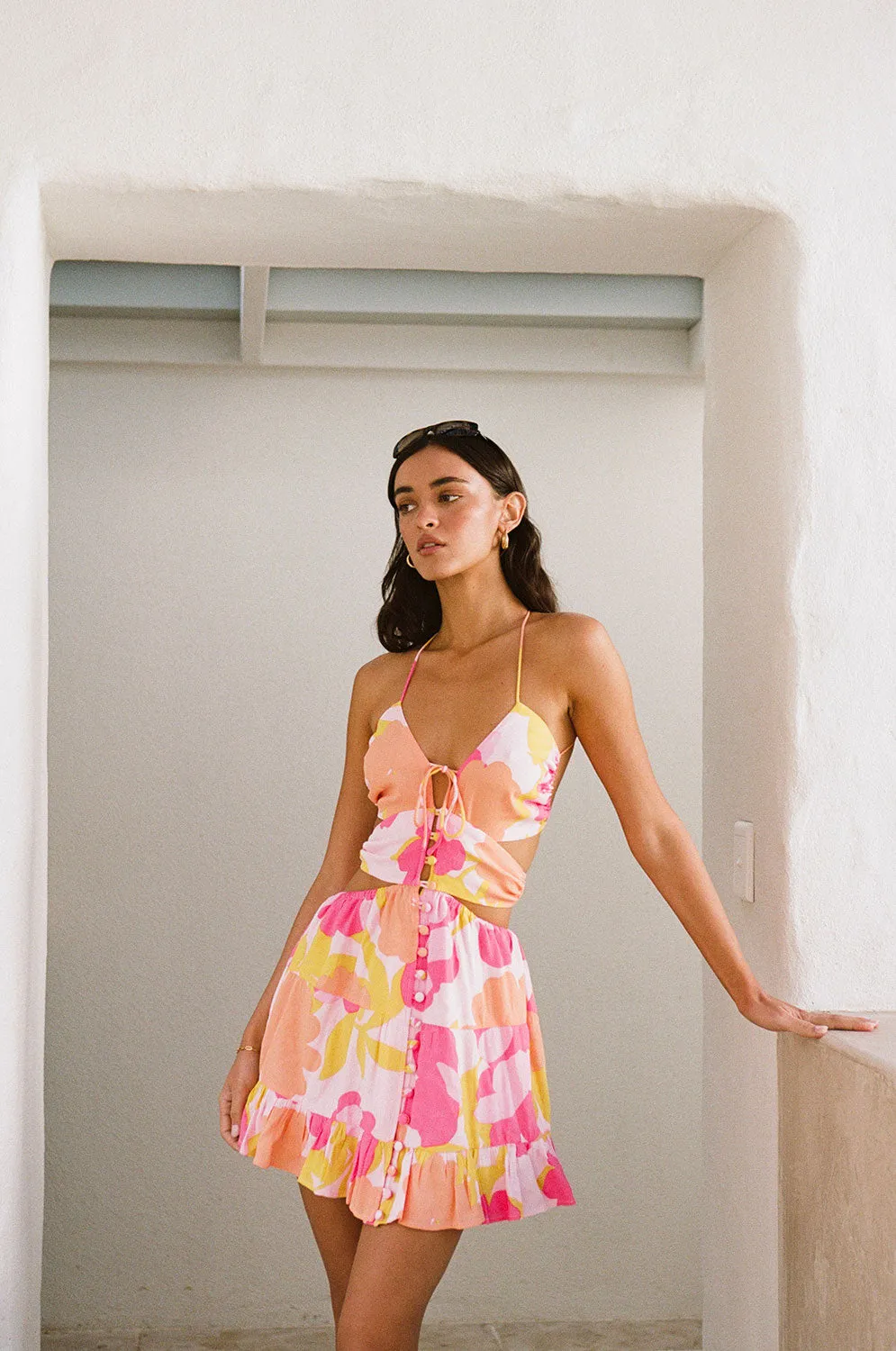 Backless Cecily Dress - Nectar Floral sold by Sabo Skirt