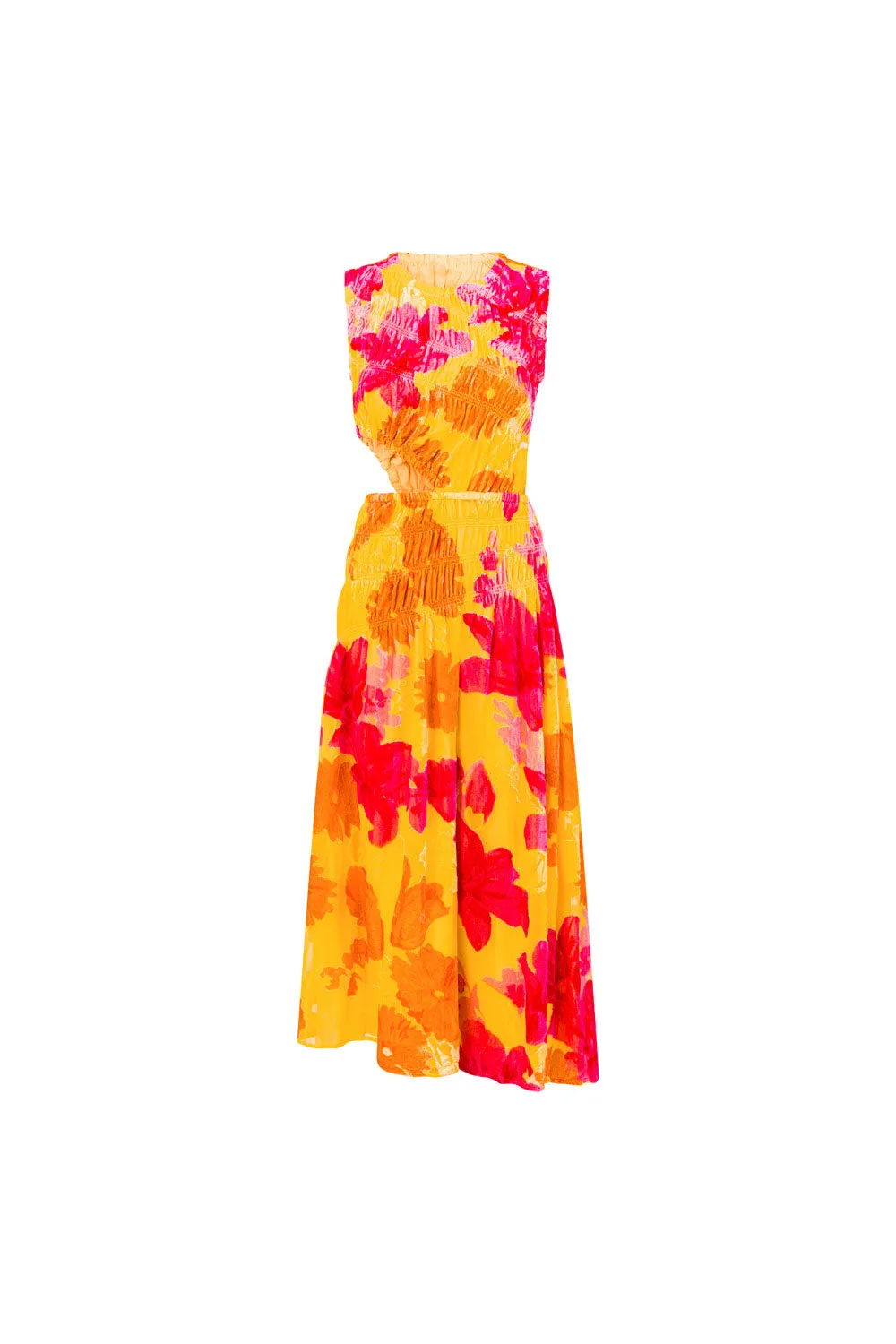 SAMPLE-Mariella Midi Dress - Floreale Sunny sold by Sabo Skirt product image thumbnail 2