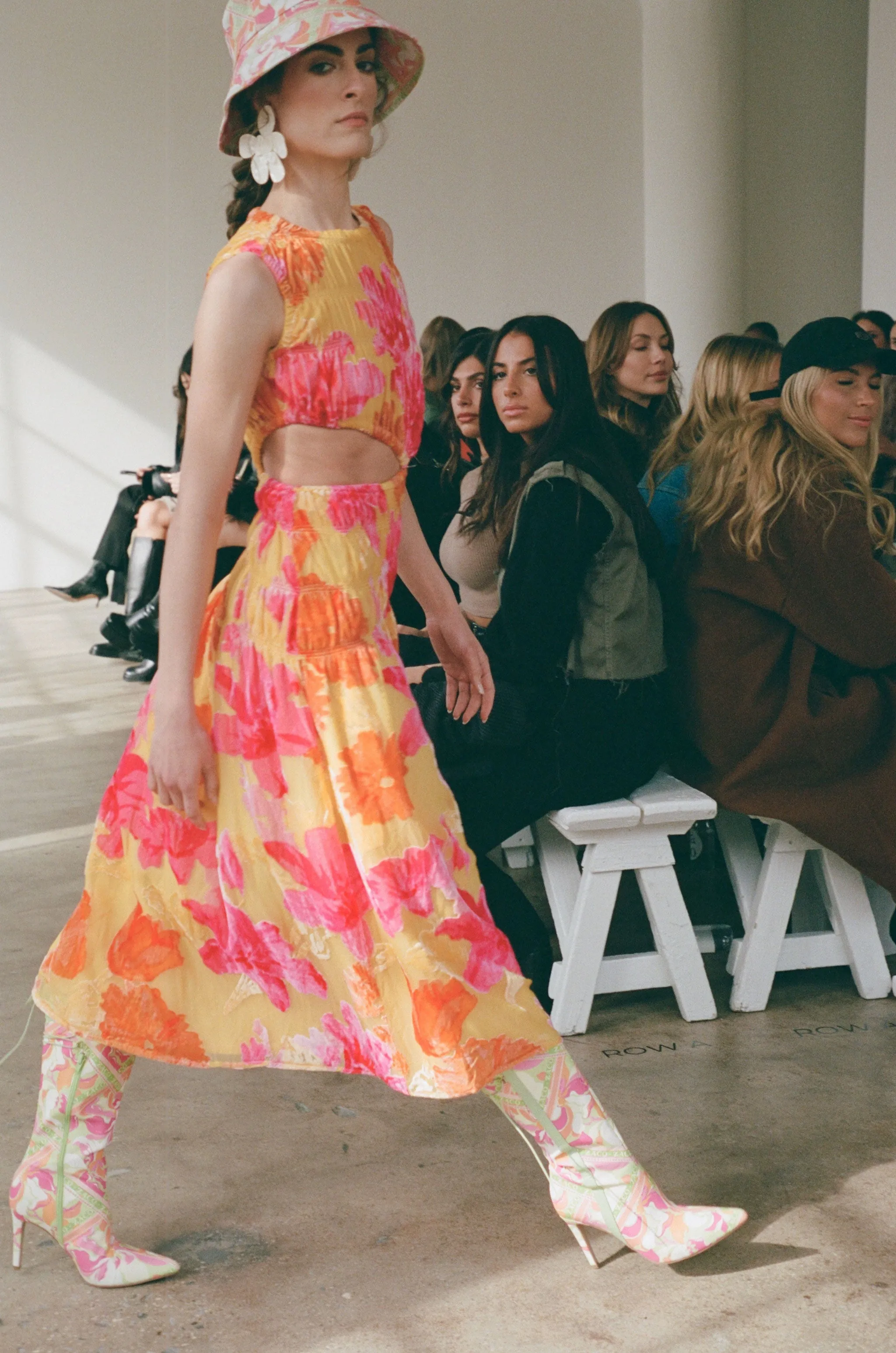 SAMPLE-Mariella Midi Dress - Floreale Sunny sold by Sabo Skirt product image thumbnail 4