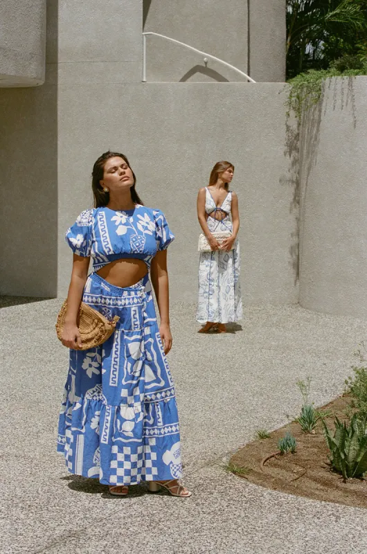 Laiken Maxi Dress - Lemoni Blue sold by Sabo Skirt